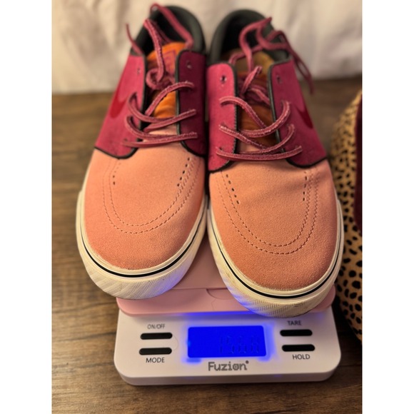 Nike SB Zoom Stefan Janoski Low Top Burgundy Pink Suede Skater Sneaker Shoes - Picture 13 of 14